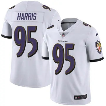 Nike Trent Harris Youth Limited Baltimore Ravens White Vapor Untouchable Jersey