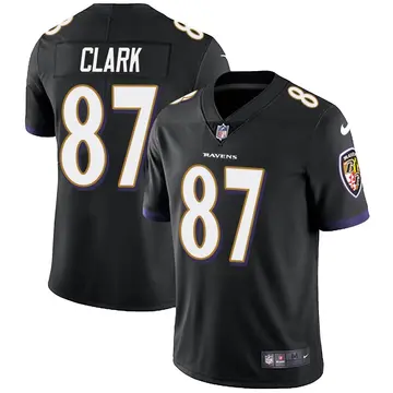 Nike Trevon Clark Men's Limited Baltimore Ravens Black Alternate Vapor Untouchable Jersey
