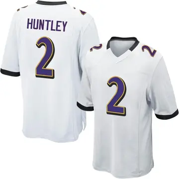 Nike Tyler Huntley Men's Game Baltimore Ravens White Jersey