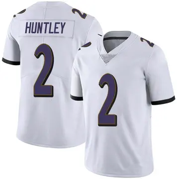 Nike Tyler Huntley Men's Limited Baltimore Ravens White Vapor Untouchable Jersey
