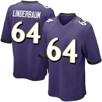 Nike Tyler Linderbaum Men's Game Baltimore Ravens Purple Team Color Jersey