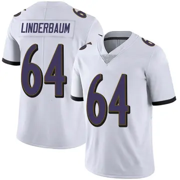 Nike Tyler Linderbaum Men's Limited Baltimore Ravens White Vapor Untouchable Jersey