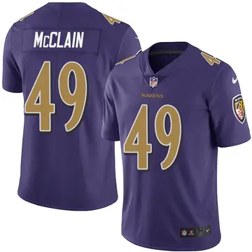 Nike Zakoby McClain Men's Limited Baltimore Ravens Purple Team Color Vapor Untouchable Jersey