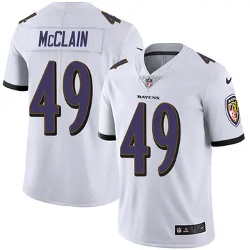 Nike Zakoby McClain Men's Limited Baltimore Ravens White Vapor Untouchable Jersey